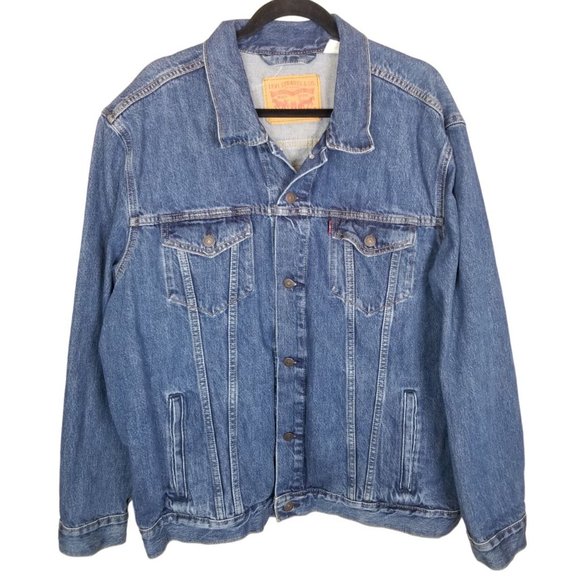 Levi's Mens 3XL Blue Long Sleeves Button Front Den - Picture 2 of 10